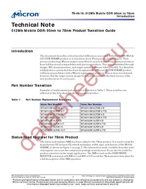 MT46H16M32LFCM-6 TR datasheet  